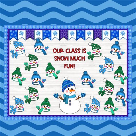 Snowmies, Editable Snowman Bulletin Board Kit - Etsy