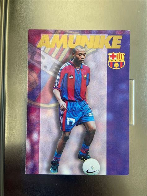 Carta cromo Amunike FC Barcelona 96 97 de segunda mano en Zaragoza en ...