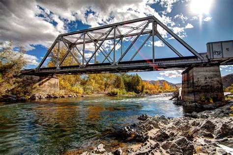 Autumn Under the Old Train Bridge | Bridge, Old train, Pedestrian bridge