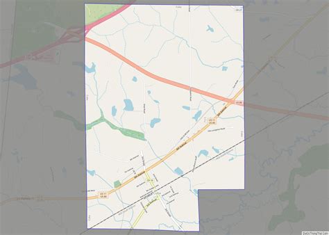 Map of Cuba town, Alabama