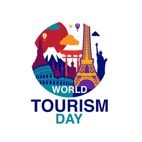 Premium Vector | World tourism day logo concept designs