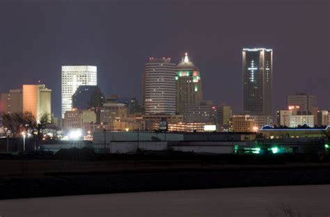 Oklahoma City Skyline At Night Stock Photo - Download Image Now - iStock