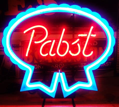 Pabst Blue Ribbon Neon Beer Sign, circa 2002 | BREWERIANA - Vintage NEON Bar Signs | Pinterest ...