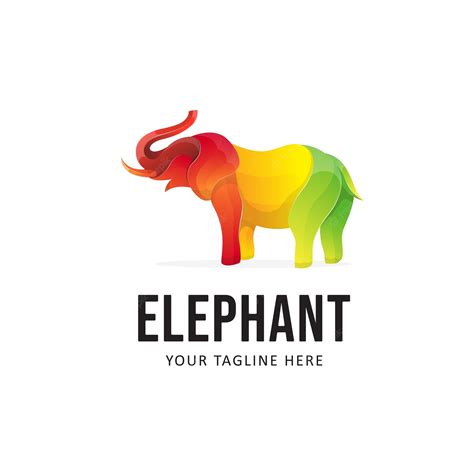 Premium Vector | Colorful elephant logo design