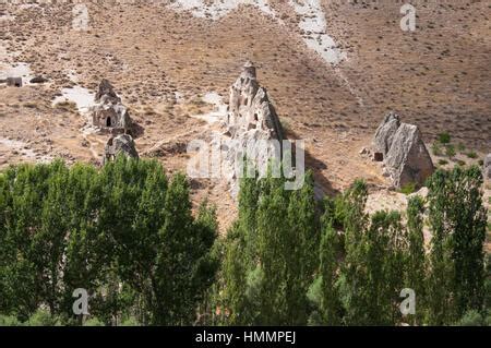 Extreme terrain of Cappadocia with fairy chimneys and volcanic rock formations, Cappadocia ...
