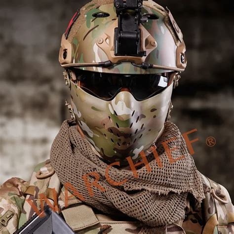 2018 New Military Wargame Half Face Resin Protective Mask CS Colorful ...