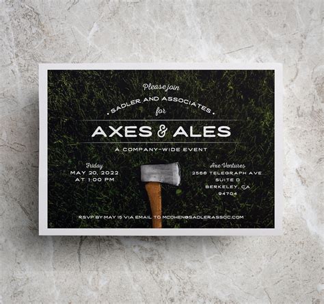 Axe Throwing Invitation for Axe Throwing Party Team Building | Etsy