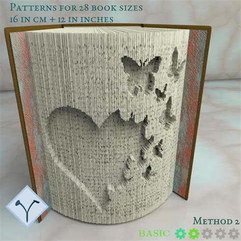 Heart Butterfly: Book Folding Pattern Instruction DIY - Etsy