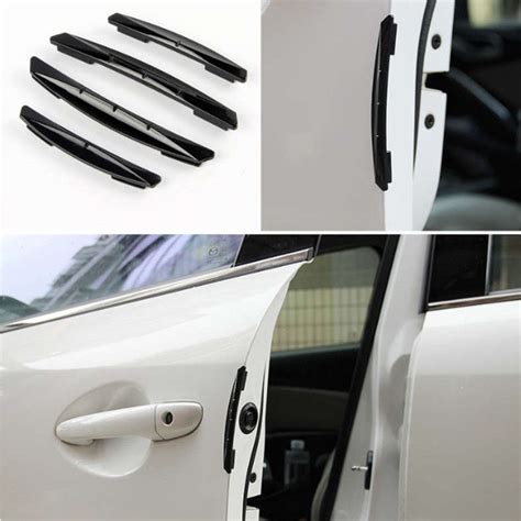 Black Car Silicone Bumper Car Door Edge Guards Car Door Protector Universal Auto Door Side Edge ...