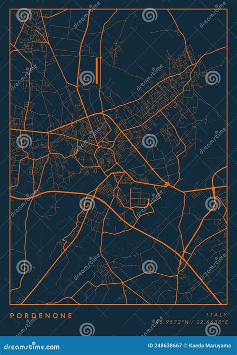 Pordenone Italy City Map Illustration, Stock Illustration ...