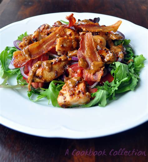 Warm Chicken and Bacon Salad with Honey and Mustard Dressing