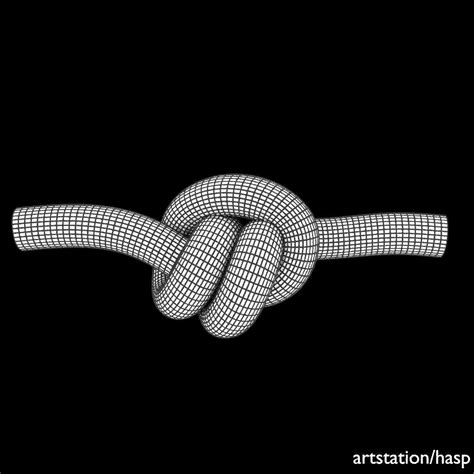 3D model double overhand knot VR / AR / low-poly | CGTrader