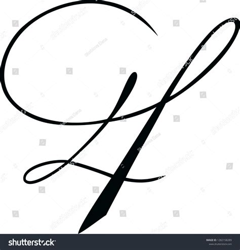 Calligraphy Number Vector 4 Stock Vector (Royalty Free) 1282158289 | Shutterstock