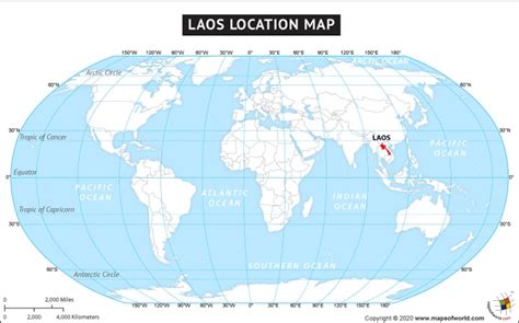 Where is Laos Located? Location map of Laos