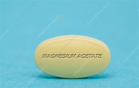 Magnesium acetate pill, conceptual image - Stock Image - F036/7820 ...