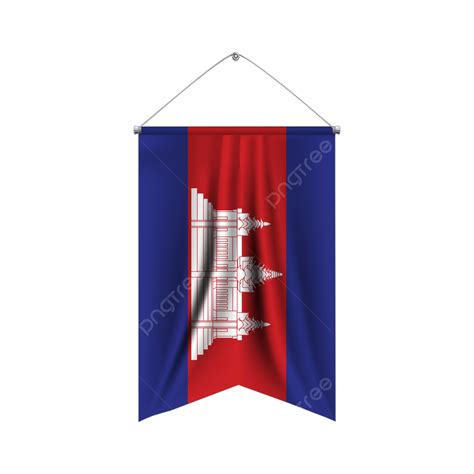 Cambodia 3d Waving Flag With Transparent Background Vector, Cambodia, Cambodia National Day ...