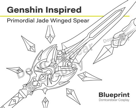 Primordial Jade Winged Spear - Xiao - Blueprint by DontcarebearCosplay on DeviantArt