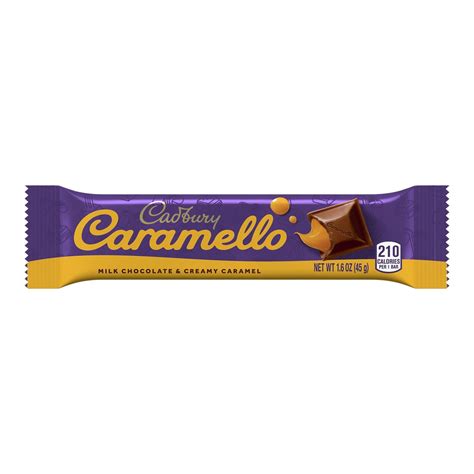 CADBURY, CARAMELLO Milk Chocolate and Creamy Caramel Candy, 1.6 oz, Bar ...