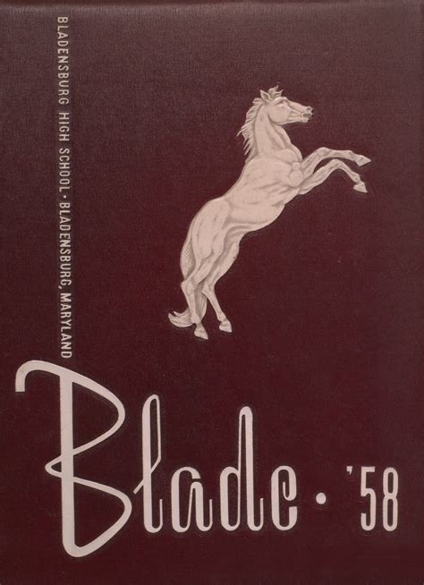 1958 yearbook from Bladensburg High School from Bladensburg, Maryland