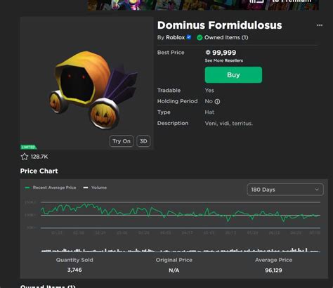 Roblox Dominus Formidulosus Limited