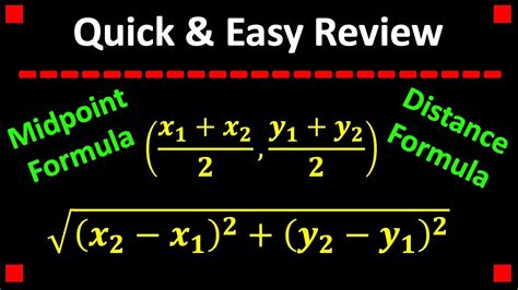 Using the Distance Formula & Midpoint Formula Algebra 1 - YouTube