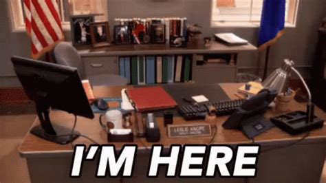 I'm Here (and Super Composed) GIF - ParksAndRecreation AmyPoehler LeslieKnope - Discover & Share ...