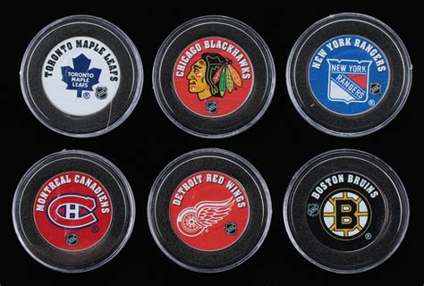 "The Original Six" NHL Teams 6-Coin Colorized Set with Bruins, Rangers ...