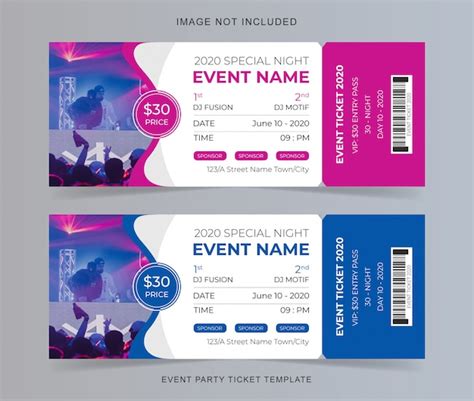 Ticket Template - Free Vectors & PSDs to Download