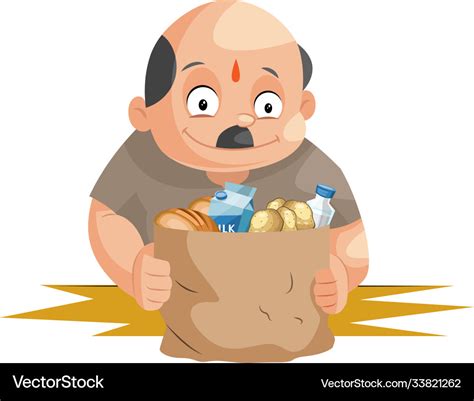 Cartoon a shopkeeper Royalty Free Vector Image