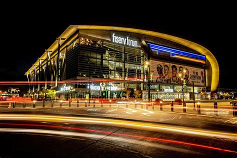 Milwaukee's Fiserv Forum at night Photograph by Sven Brogren