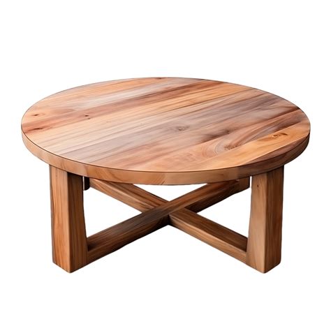 Classic Round Wooden Coffee Table Cutouts with Natural Appeal 45687087 PNG