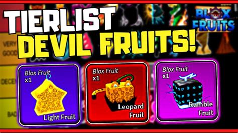 Top Best Devil Fruits in Roblox Blox Fruit Tier List (Community ...