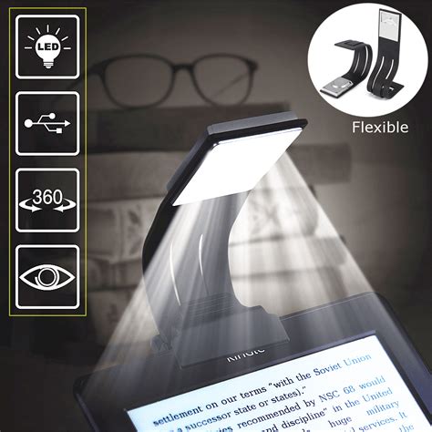 Book Light, Ultrathin Flexible Reading Light for eBook Book ...