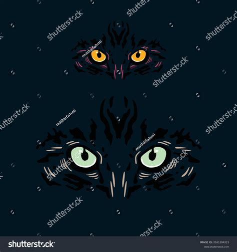 Cat Eyes Logo Silhouette Great Abstract Stock Vector (Royalty Free) 2161304215 | Shutterstock