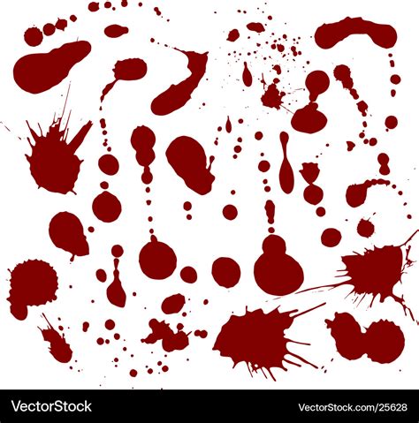 Set of blood drops Royalty Free Vector Image - VectorStock