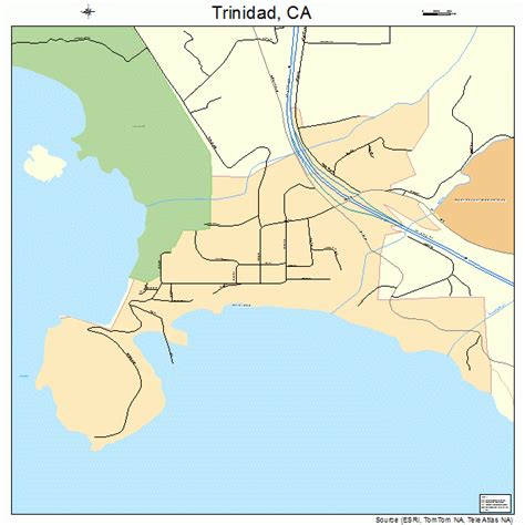 Trinidad California Street Map 0680448