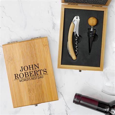 Personalised Wine Bottle Opener Set By Jonny's Sister ...