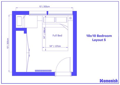 9 Ideal 10x10 Bedroom Layouts For Small Rooms - Homenish