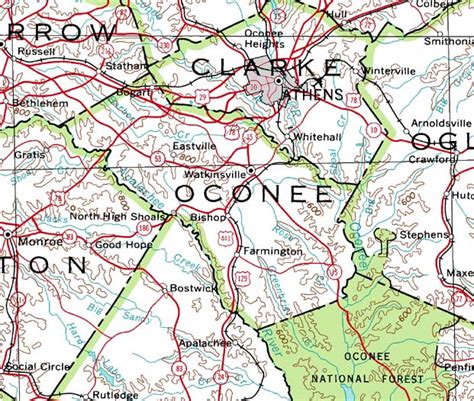 Oconee County Ga Map - Cities And Towns Map