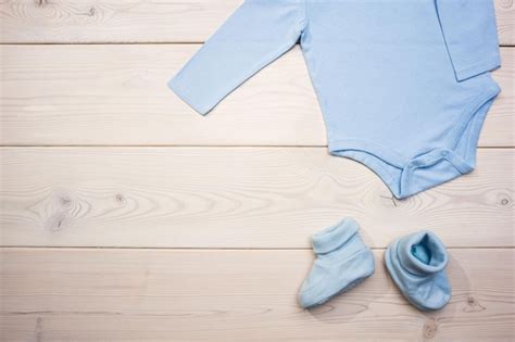 Premium Photo | Blue baby clothes