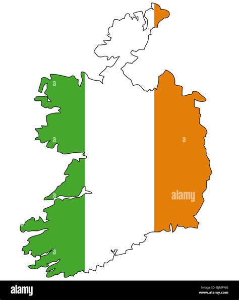 Ireland, flag, outline Stock Photo - Alamy