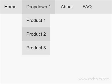 Simple Dropdown Menu using jQuery and CSS — CodeHim