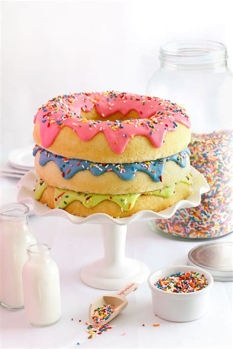 Triple Stack Donut Cake - Sprinkle Bakes