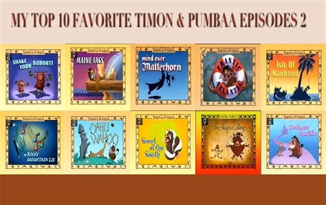 Top 10 Best Timon and Pumbaa Episodes 2 by Rm1993 on DeviantArt