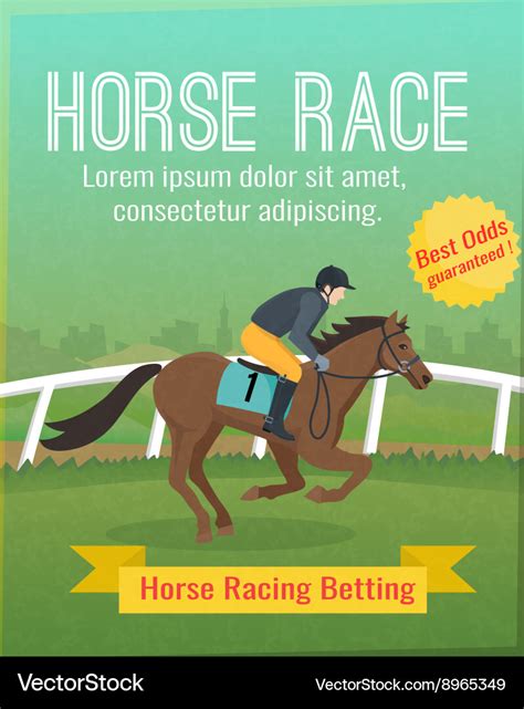 Horse racing poster Royalty Free Vector Image - VectorStock