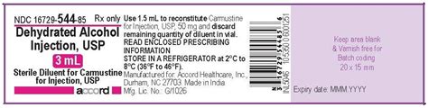 Carmustine Injection: Package Insert - Drugs.com