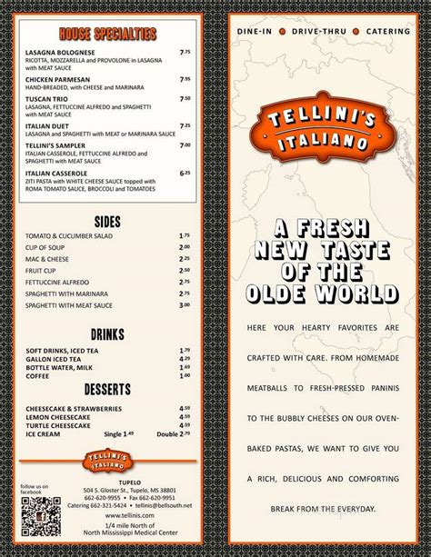 Menu of Tellini's in Tupelo, MS 38801