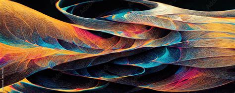 Abstract Colored Fish Scales Art Painting Stock Illustration | Adobe Stock