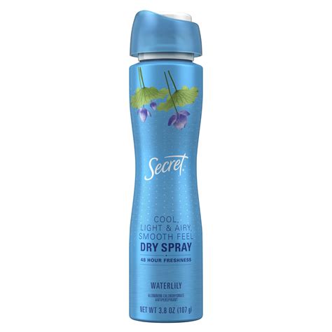 Secret Dry Spray Antiperspirant Deodorant Water Lily Invisible Spray 3. ...