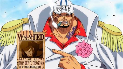 Akainu revela a recompensa de Monkey D. Dragon, O Homem Mais Procurado do Mundo - One Piece ...